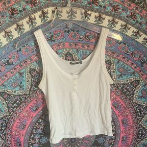 Brandy Melville white ribbed tank